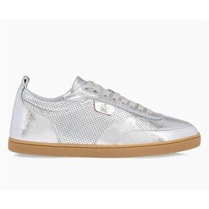 Christian Louboutin tutti rui low top metallic leather sneakers size 46